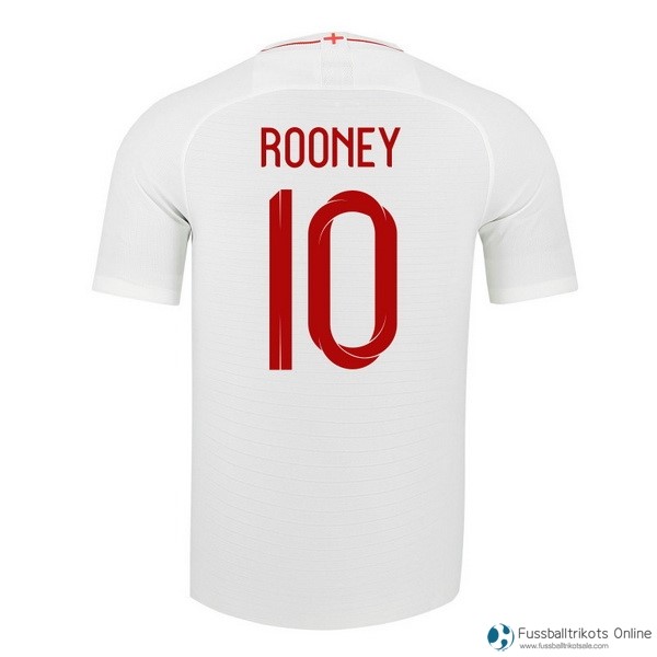 England Trikot Heim Rooney 2018 Weiß Fussballtrikots Günstig